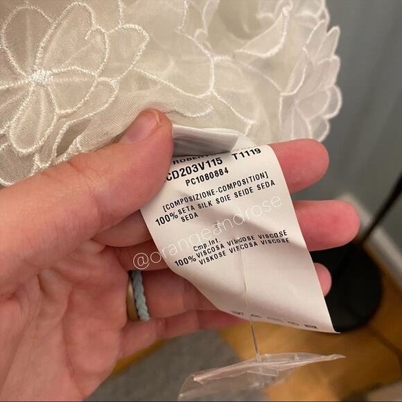 Roberto Cavalli White Floral Mini Dress XS - Picture 11 of 16